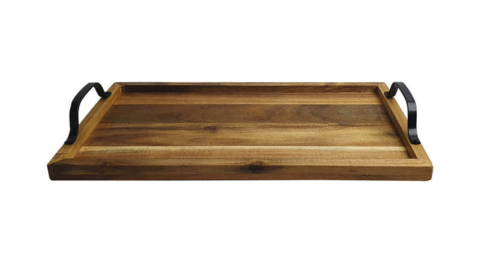 Classica Coffee Culture Acacia Rectangle Tray - 44x24cm