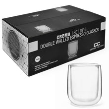Load image into Gallery viewer, Coffee Culture Crema Coffee/Tea Double Wall Glasses 350ml - Set of 6 