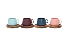 Load image into Gallery viewer, Classica Coffee Culture Espresso Cups with Coasters 90ml - Set of 4