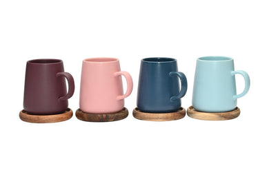 Classica Coffee Culture Coffee and Tea Mug with Coasters 320ml - Set of 4