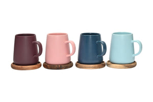 Classica Coffee Culture Coffee and Tea Mug with Coasters 320ml - Set of 4