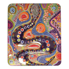 Load image into Gallery viewer, Banksia Red Aboriginal Art Garriya Rainbow Serpent Tin - Jersey Caramel Fudge 200g