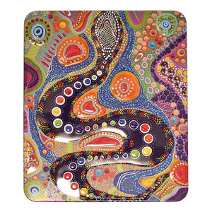 Banksia Red Aboriginal Art Garriya Rainbow Serpent Tin - Jersey Caramel Fudge 200g
