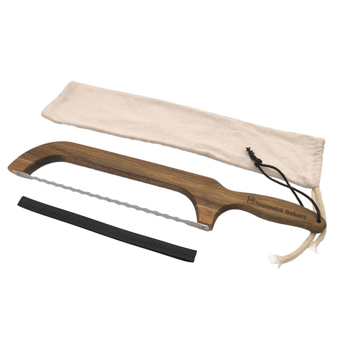 Classica Brunswick Bakers Acacia Wood and Stainless steel Bread Bow Knife