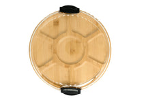 Load image into Gallery viewer, Classica St Clare Round Chip and Dip Bamboo Tray with PET Lid