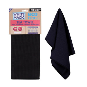 White Magic Eco Cloth Tea Towel - Midnight - ZOES Kitchen
