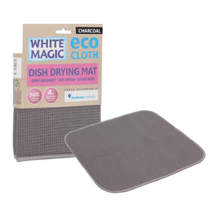 White Magic Eco Cloth Dish Drying Mat - Charcoal - ZOES Kitchen