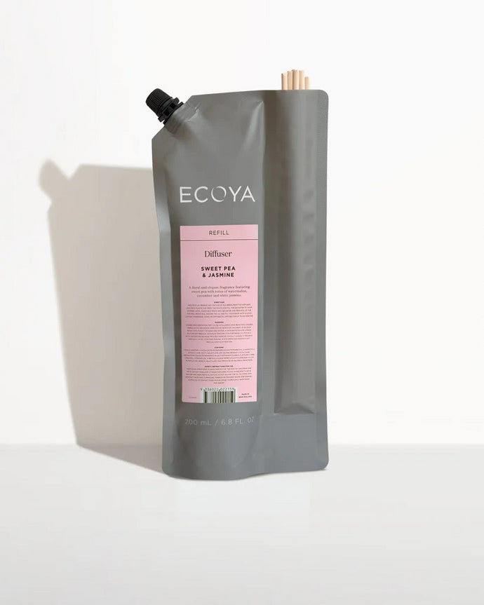 Ecoya Diffuser Refill 200ml - Sweet Pea & Jasmine - ZOES Kitchen