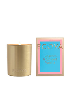 Ecoya Holiday Collection Goldie Candle - Blossom & Spiced Vanilla - ZOES Kitchen