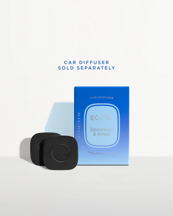 Ecoya Car Diffuser Refill - Sandalwood & Amber