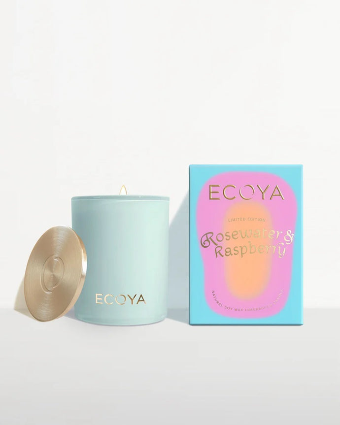 Ecoya Madison Jar 400g - Rosewater & Raspberry