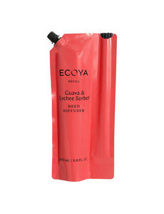 Ecoya 200ml Diffuser Refill - Guava & Lychee