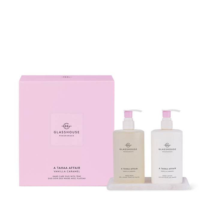 Glasshouse Fragrance - Hand Wash, Hand Lotion & Tray - A Tahaa Affair