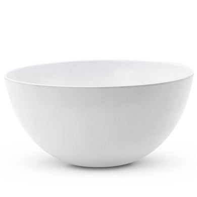 Lemon & Lime Melamine Round Salad Bowl Large 30cm - White - ZOES Kitchen