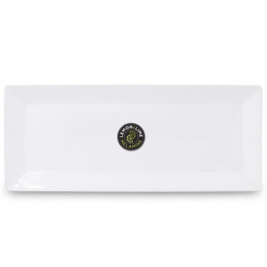 Lemon & Lime Melamine Serving Platter 49x20cm - White - ZOES Kitchen