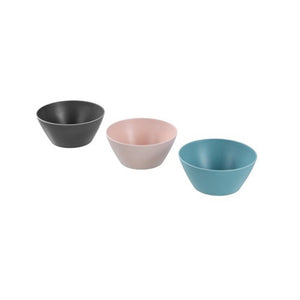 Lemon & Lime Melamine Eco Bamboo Fibre Serving Bowl 15cm - 3 Assorted Colours Black/Pink/Blue - ZOES Kitchen