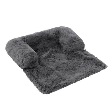 Paws & Claws Calming Plush Lounger 102x89x16cm - Grey - ZOES Kitchen
