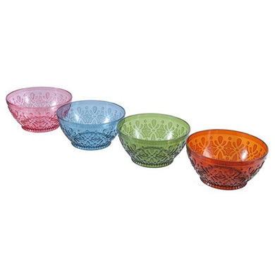 Floral Deco Salad Bowl 24cm - 4 Assorted Colours - ZOES Kitchen