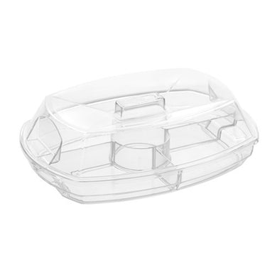 Lemon & Lime Crystal Chilled Serving Platter With Lid 38x38x12cm - ZOES Kitchen