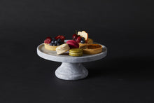 Load image into Gallery viewer, Davis &amp; Waddell Nuvolo Marble Footed Cake Stand Grey - 25x25x10cm