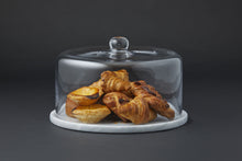 Load image into Gallery viewer, Davis &amp; Waddell Nuvolo Marble Round Dome Grey &amp; Clear - 29x18cm