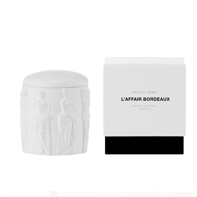Society Home L'Affair Bordeaux Scented Soy Candle 300g - White