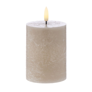 Amalfi Hughe LED Flickering Candle Taupe - 10cm