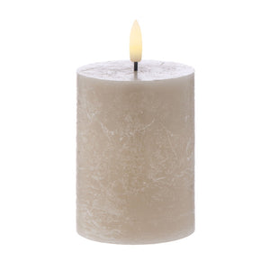 Amalfi Hughe LED Flickering Candle Taupe - 10cm