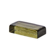 Load image into Gallery viewer, Amalfi Bernard Glass Brick Sculpture 20.2x5cm - Green