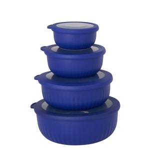 SVNA Stack & Store Deep Set of 4 Bowls 550ml/1L/3.6L - Blue