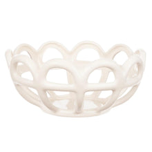 Load image into Gallery viewer, Davis &amp; Waddell Rye Stoneware Round Woven Basket Cream - 23x23x10cm