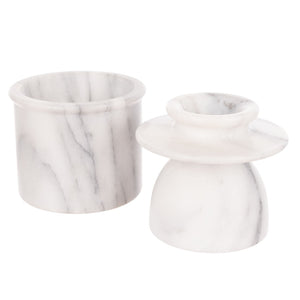 Davis & Waddell Nuvolo Marble French Butter Bell 15x8cm - White