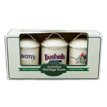 Load image into Gallery viewer, Rojo Cream Canisters - Arnotts, Bushells &amp; Rosella - Set of 3