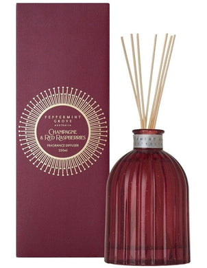 Peppermint Grove Christmas Large Diffuser 350ml - Champagne & Red Raspberries