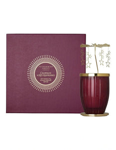 Peppermint Grove Christmas Candle 370g & Carousel Gift Set  - Champagne & Red Raspberries