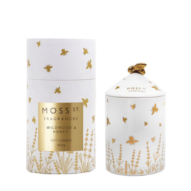Moss St Fragrances - Soy Candle 360g - Wildwood & Honey