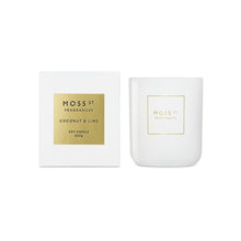 Load image into Gallery viewer, Moss St. Contemporary Coconut &amp; Lime - Large Soy Candle 300g