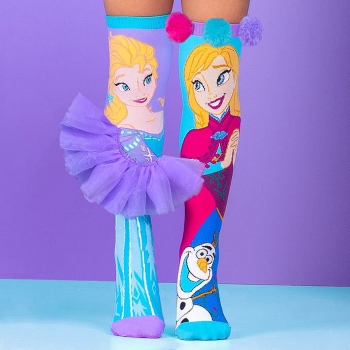 Madmia Elsa & Anna Socks Kids & Adults Age 6 - 99