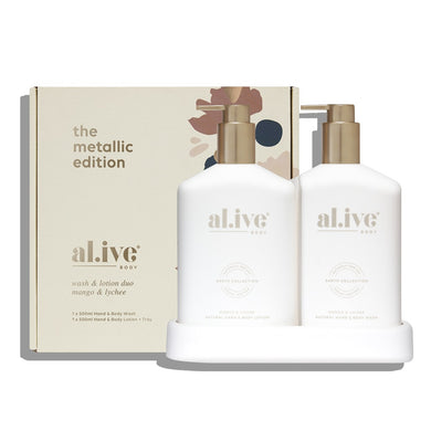 Al.Ive Metallic Edition Hand Duo 2 x 500ml Bottles - Mango & Lychee - ZOES Kitchen