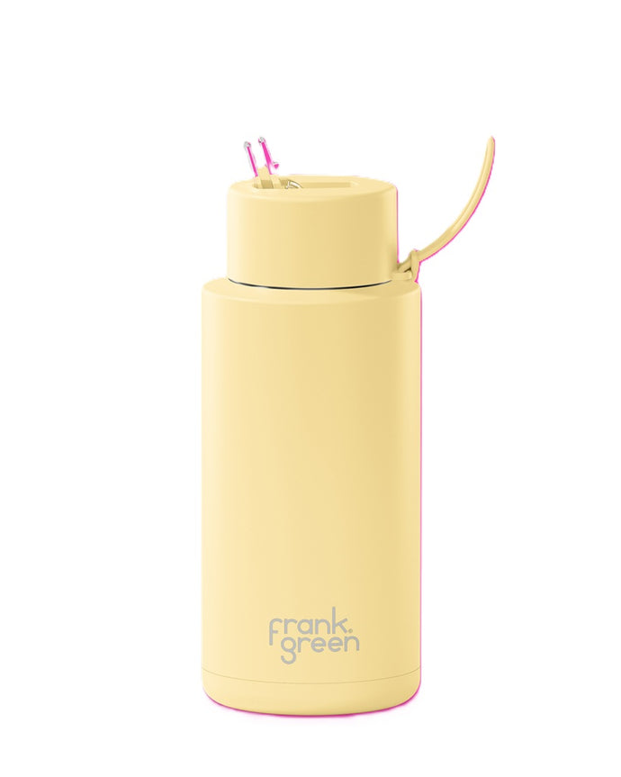Frank Green Ceramic 34oz Straw Bottle - Buttermilk
