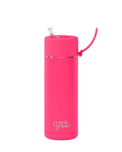 Load image into Gallery viewer, Frank Green Ceramic 20oz Straw Bottle - Neon Pink 