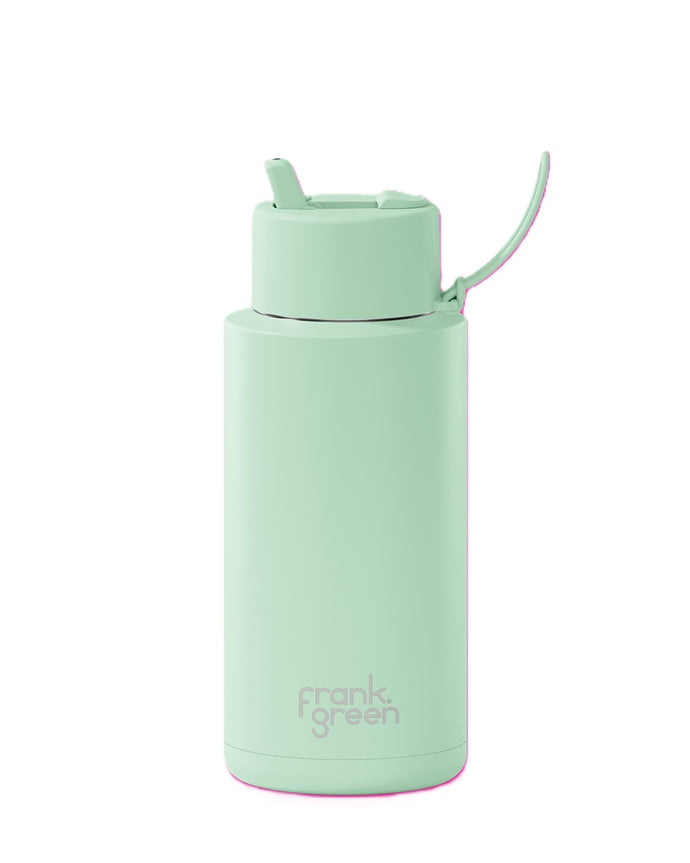 Frank Green Ceramic 34oz Bottle with Flip Straw Lid - Mint Gelato