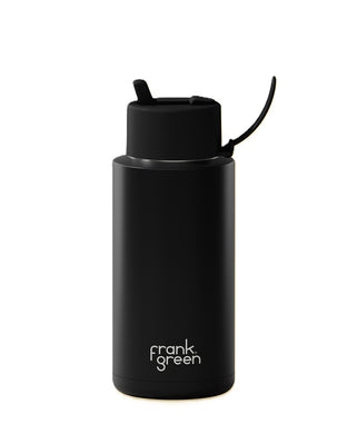 Frank Green Ceramic 34oz Bottle with Flip Straw Lid - Midnight