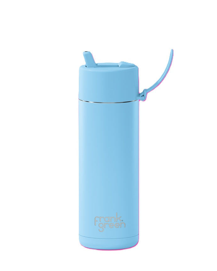 Frank Green Ceramic 20oz Bottle with Flip Straw Lid - Sky Blue