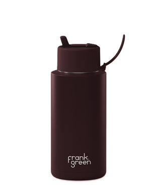 Frank Green Ceramic 34oz Bottle with Flip Straw Lid - Chocolate