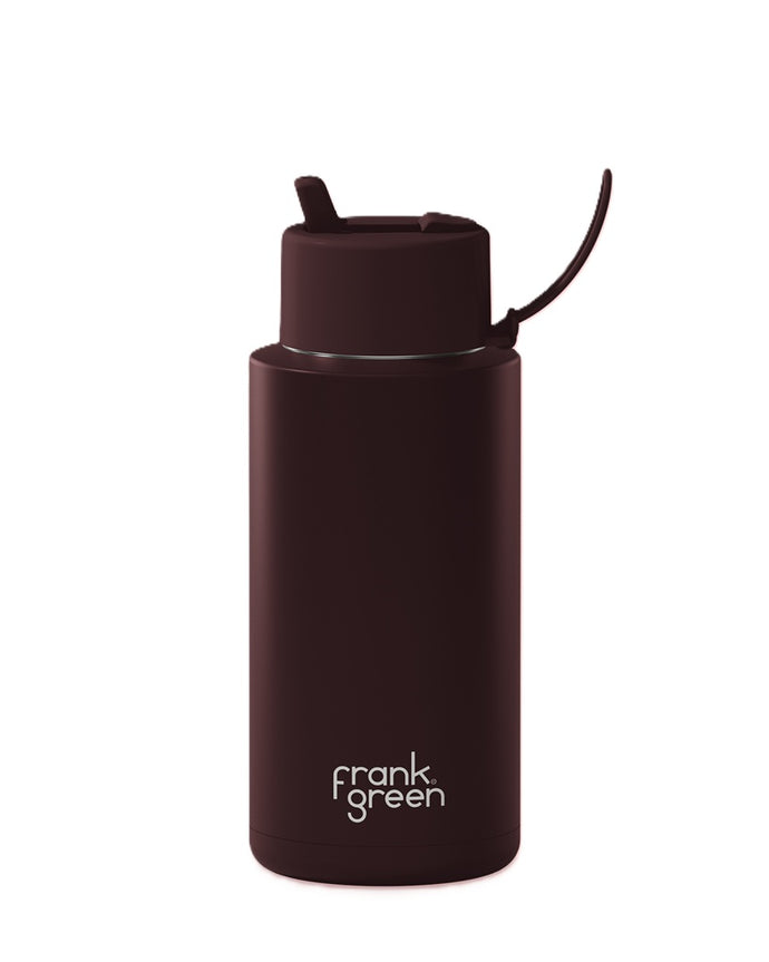 Frank Green Ceramic 34oz Bottle with Flip Straw Lid - Chocolate