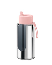 Load image into Gallery viewer, Frank Green Ceramic 34oz Straw Bottle - Limited Edition Silver with Flip Straw Lid Blushed