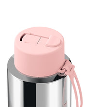 Load image into Gallery viewer, Frank Green Ceramic 34oz Straw Bottle - Limited Edition Silver with Flip Straw Lid Blushed