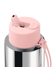 Load image into Gallery viewer, Frank Green Ceramic 34oz Straw Bottle - Limited Edition Silver with Flip Straw Lid Blushed