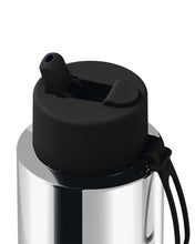 Load image into Gallery viewer, Frank Green Ceramic 34oz Straw Bottle - Limited Edition Silver with Flip Straw Lid Midnight
